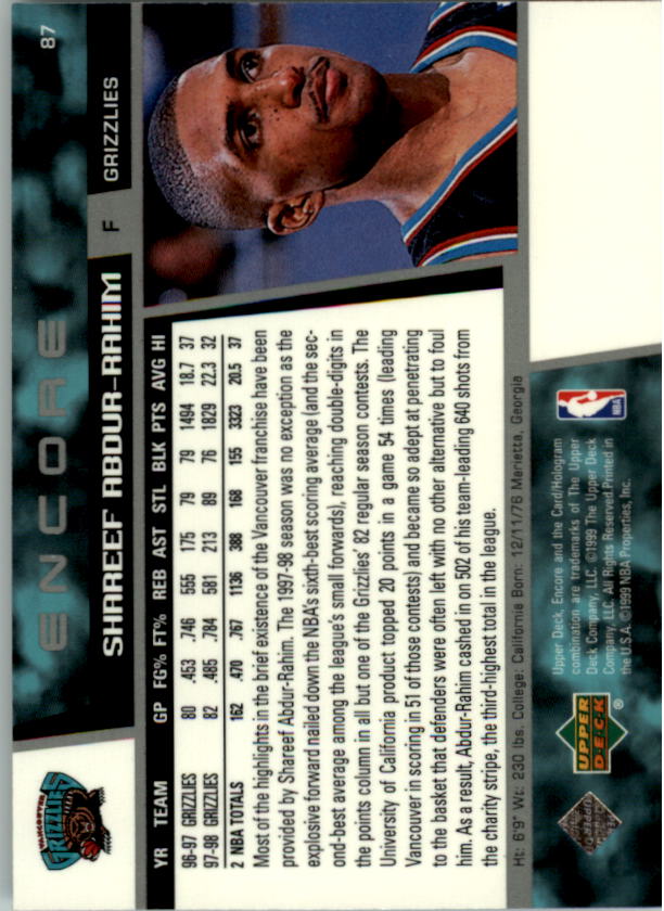 A8522- 1998-99 Upper Deck Encore BK 1-150 + Einsätze -du Pick- 15 + Gratis US - Bild 147 von 178