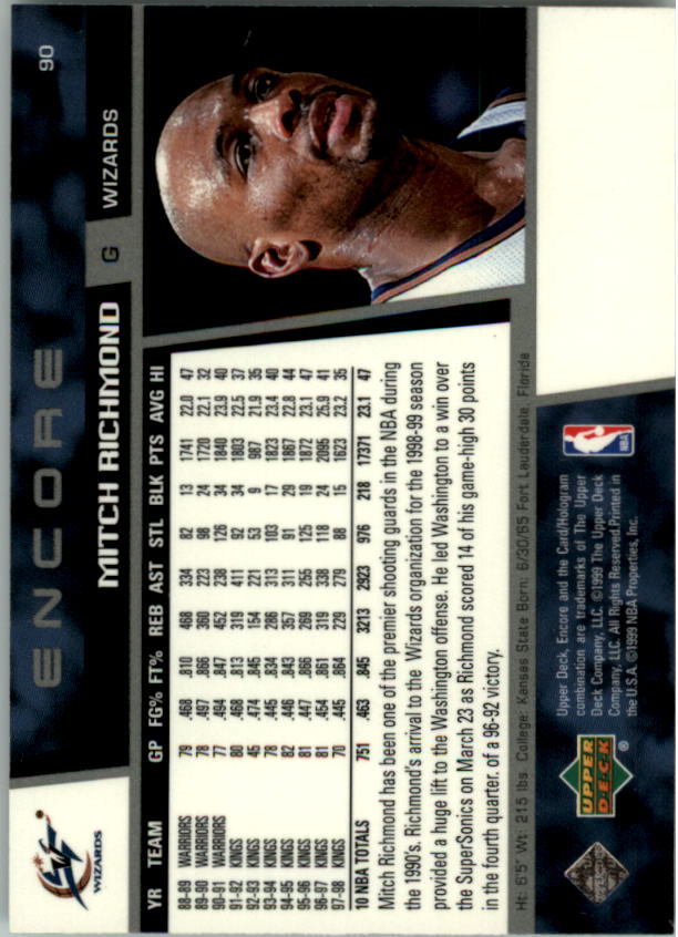 A8522- 1998-99 Upper Deck Encore BK 1-150 + Einsätze -du Pick- 15 + Gratis US - Bild 153 von 178