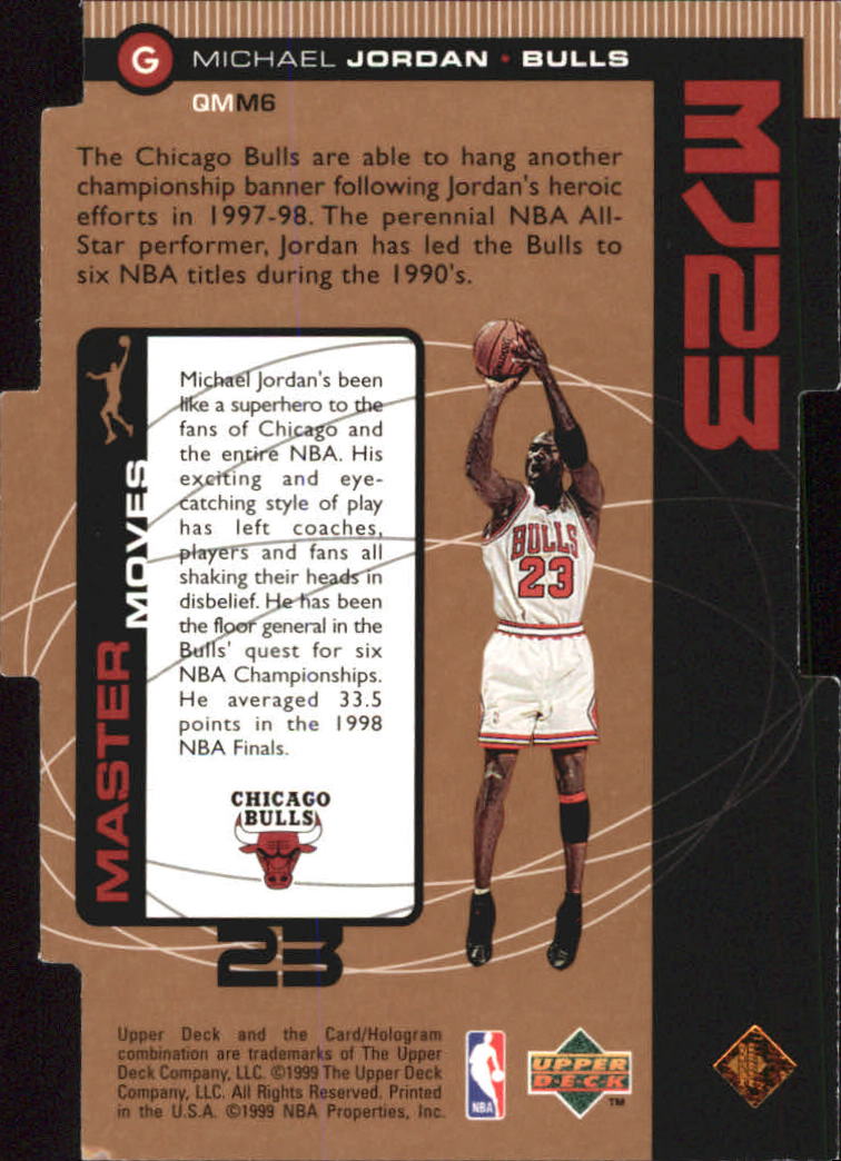 1998-99 Upper Deck MJ23 Bronze #M6 Michael Jordan back image