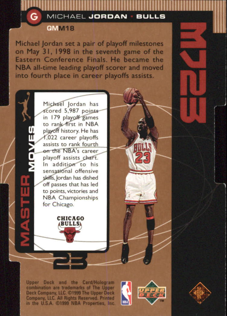 1998-99 Upper Deck MJ23 Bronze #M18 Michael Jordan back image