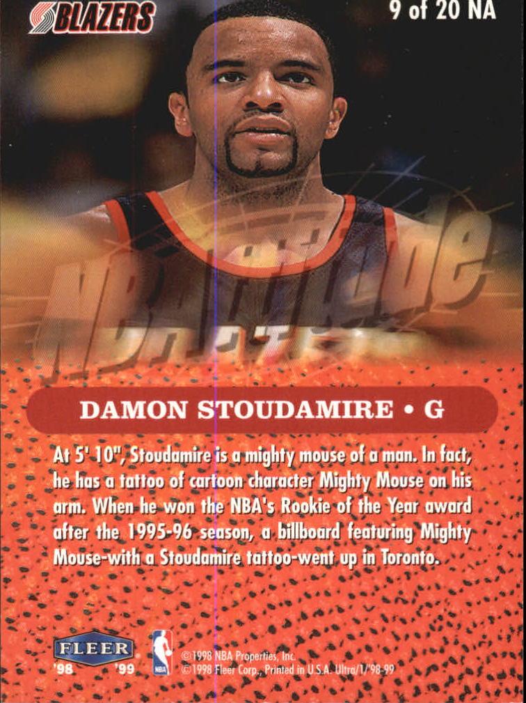 1998-99 Ultra NBAttitude #9 Damon Stoudamire back image