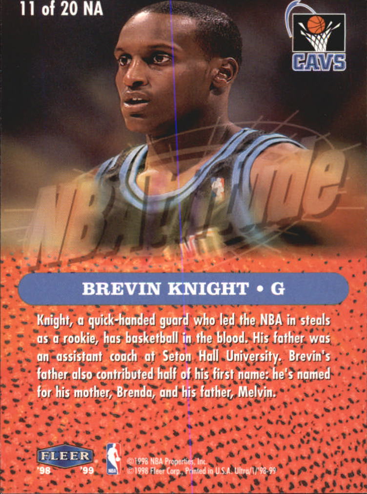 1998-99 Ultra NBAttitude #11 Brevin Knight back image