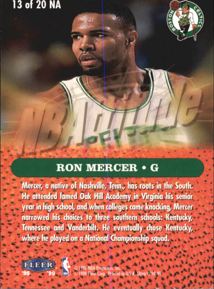 1998-99 Ultra NBAttitude #13 Ron Mercer back image
