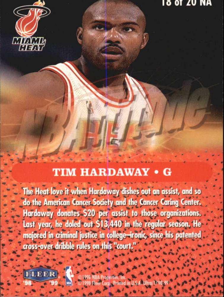 1998-99 Ultra NBAttitude #18 Tim Hardaway back image