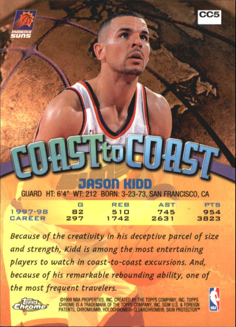 1998-99 Topps Chrome Coast to Coast #CC5 Jason Kidd back image