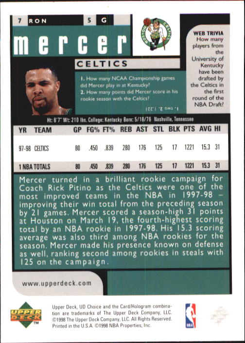 1998-99 UD Choice Basketball (Pick Choose Complete) - Picture 15 of 373