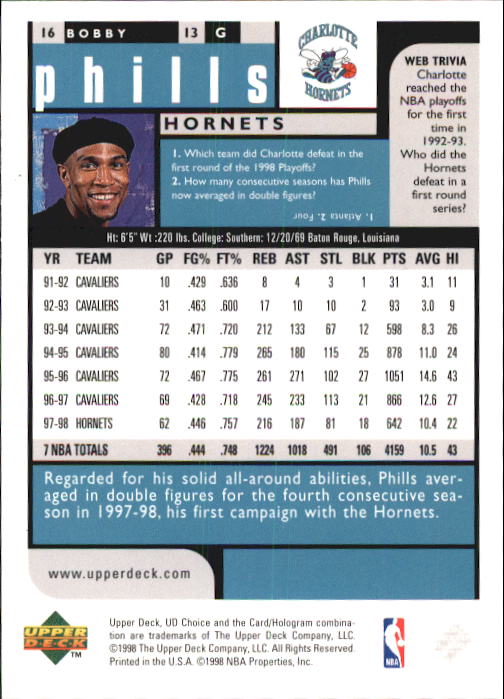 1998-99 UD Choice Basketball (Pick Choose Complete) - Picture 33 of 373