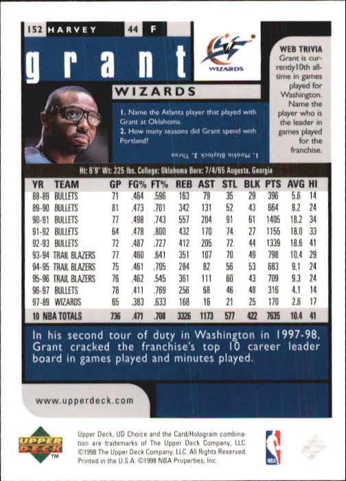 1998-99 UD Choice Basketball (Pick Choose Complete) - Picture 297 of 373