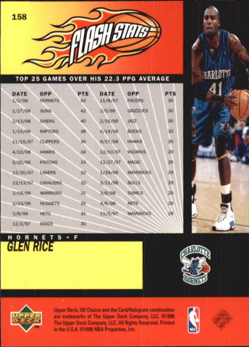 1998-99 UD Choice Basketball (Pick Choose Complete) - Picture 309 of 373