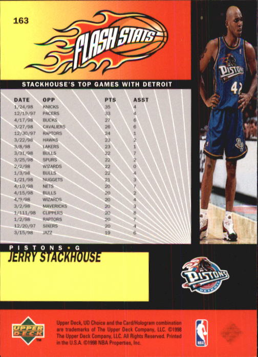 1998-99 UD Choice Basketball (Pick Choose Complete) - Picture 317 of 373