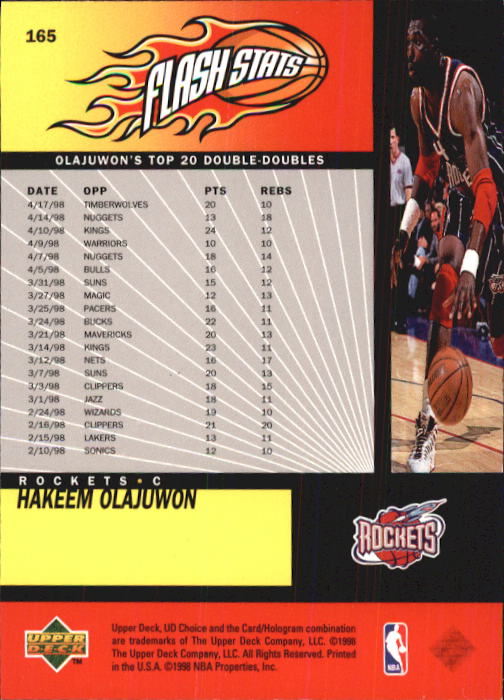 1998-99 UD Choice Basketball (Pick Choose Complete) - Picture 321 of 373