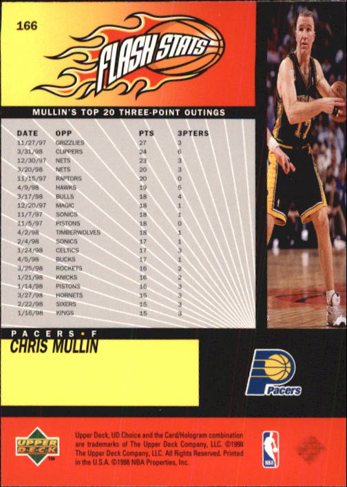 1998-99 UD Choice Basketball (Pick Choose Complete) - Picture 323 of 373