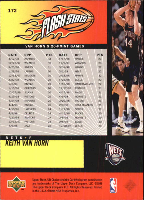 1998-99 UD Choice Basketball (Pick Choose Complete) - Picture 335 of 373
