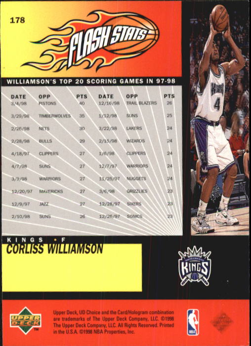 1998-99 UD Choice Basketball (Pick Choose Complete) - Picture 347 of 373