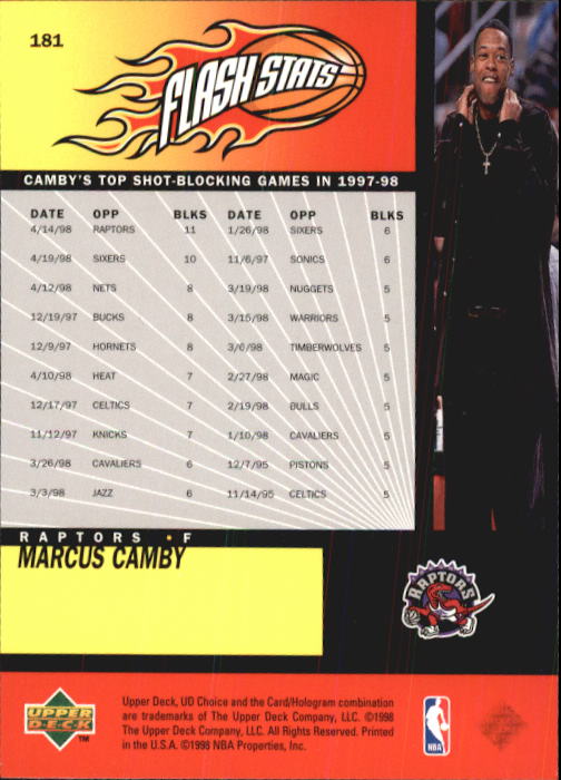 1998-99 UD Choice Basketball (Pick Choose Complete) - Picture 353 of 373