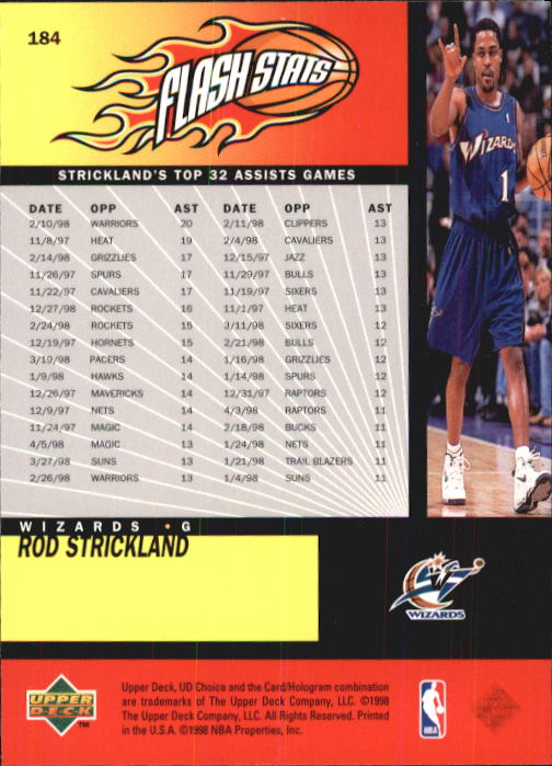 1998-99 UD Choice Basketball (Pick Choose Complete) - Picture 359 of 373