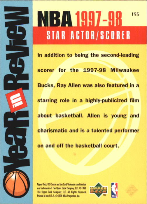 1998-99 UD Choice Basketball (Pick Choose Complete) - Picture 373 of 373