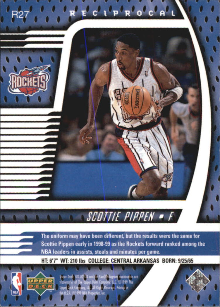 1998-99 UD Ionix Reciprocal #R27 Scottie Pippen back image