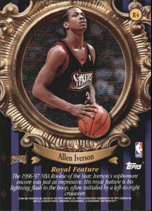 1998-99 Topps Roundball Royalty #R4 Allen Iverson back image