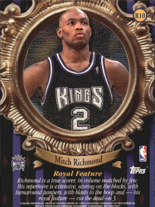1998-99 Topps Roundball Royalty #R10 Mitch Richmond back image