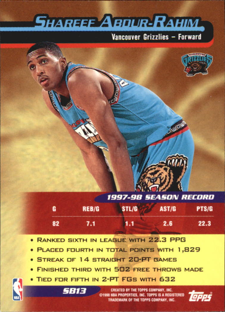 B1550- 1998-99 Topps Bk Cards 1-220 +RCs +Inserts -You Pick- 15+ FREE US SHIP - Picture 408 of 410