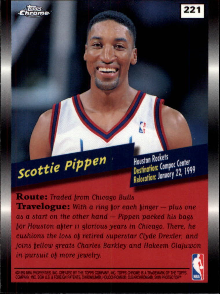 1998-99 Topps Chrome #221 Scottie Pippen MO back image