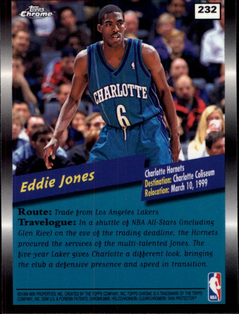 1998-99 Topps Chrome #232 Eddie Jones MO back image