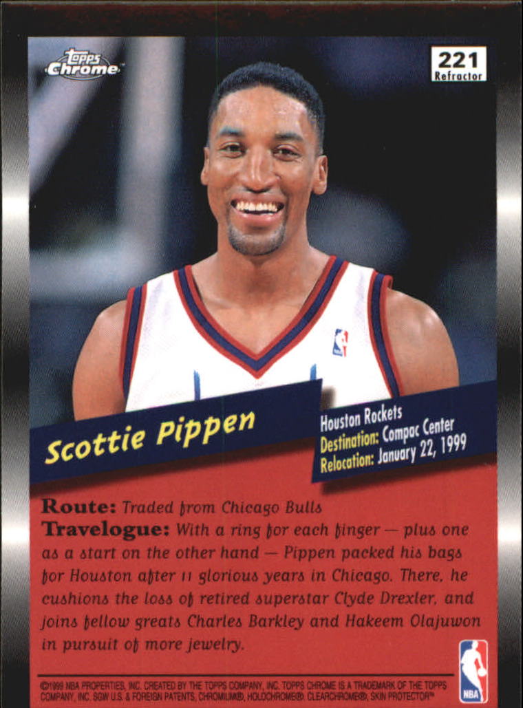 1998-99 Topps Chrome Refractors #221 Scottie Pippen MO back image