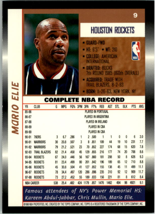 B1550- 1998-99 Topps Bk Cards 1-220 +RCs +Inserts -You Pick- 15+ FREE US SHIP - Picture 15 of 410