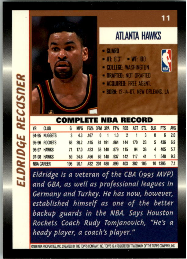 B1550- 1998-99 Topps Bk Cards 1-220 +RCs +Inserts -You Pick- 15+ FREE US SHIP - Picture 19 of 410