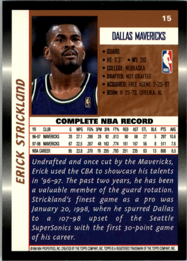 B1550- 1998-99 Topps Bk Cards 1-220 +RCs +Inserts -You Pick- 15+ FREE US SHIP - Picture 27 of 410