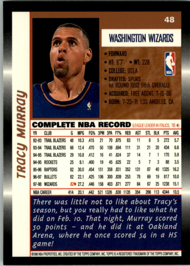 B1550- 1998-99 Topps Bk Cards 1-220 +RCs +Inserts -You Pick- 15+ FREE US SHIP - Picture 89 of 410