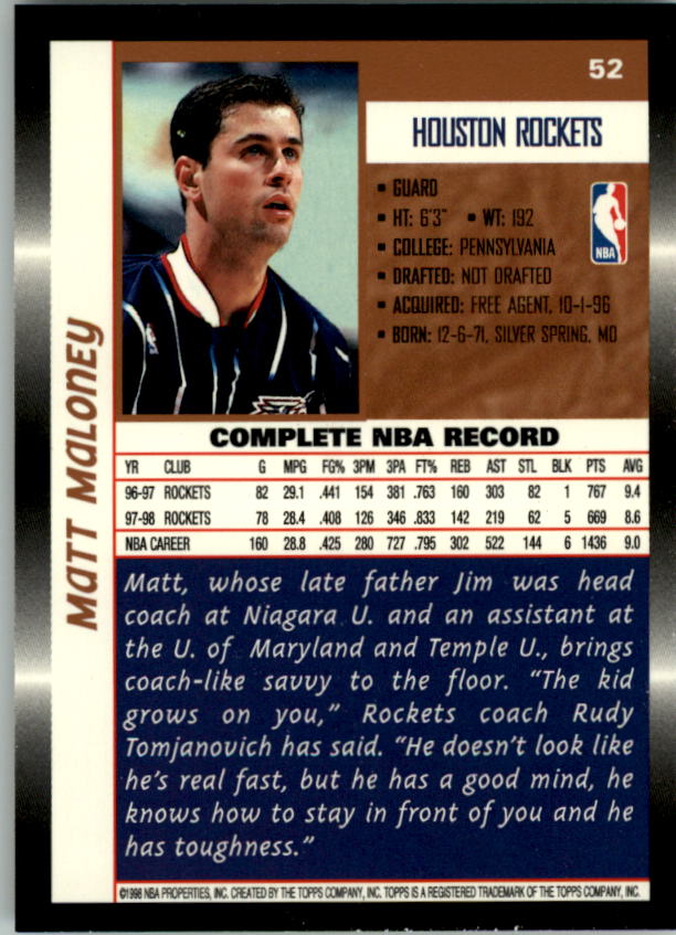 B1550- 1998-99 Topps Bk Cards 1-220 +RCs +Inserts -You Pick- 15+ FREE US SHIP - Picture 95 of 410