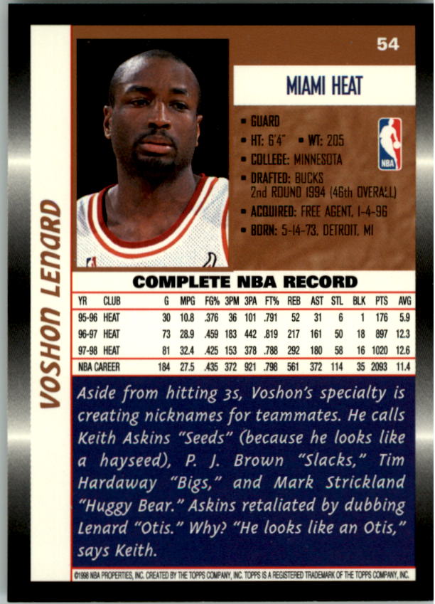 B1550- 1998-99 Topps Bk Cards 1-220 +RCs +Inserts -You Pick- 15+ FREE US SHIP - Picture 99 of 410