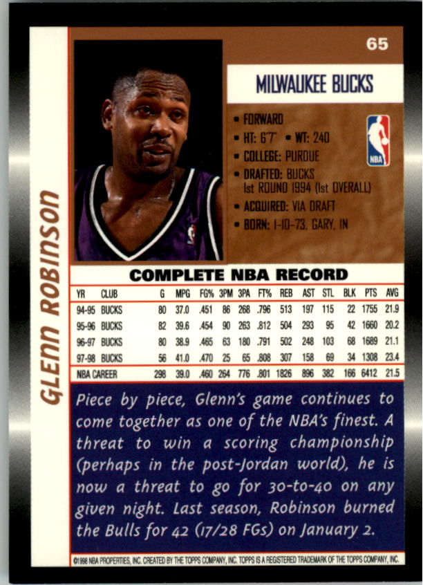 B1550- 1998-99 Topps Bk Cards 1-220 +RCs +Inserts -You Pick- 15+ FREE US SHIP - Picture 119 of 410