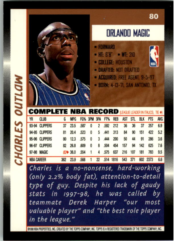 B1550- 1998-99 Topps Bk Cards 1-220 +RCs +Inserts -You Pick- 15+ FREE US SHIP - Picture 141 of 410