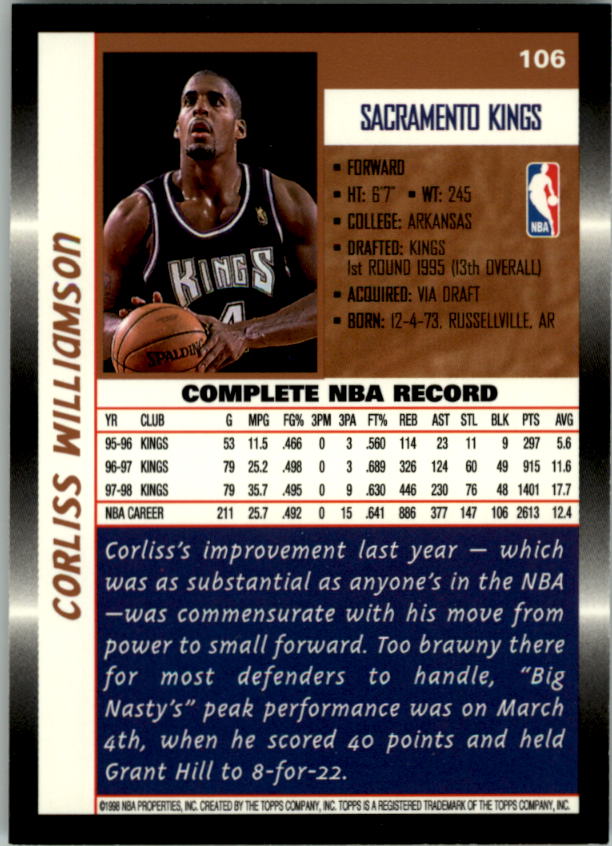 B1550- 1998-99 Topps Bk Cards 1-220 +RCs +Inserts -You Pick- 15+ FREE US SHIP - Picture 187 of 410