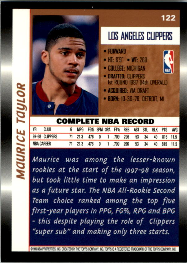 B1550- 1998-99 Topps Bk Cards 1-220 +RCs +Inserts -You Pick- 15+ FREE US SHIP - Picture 214 of 410