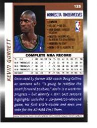 1998-99 Topps #125 Kevin Garnett back image