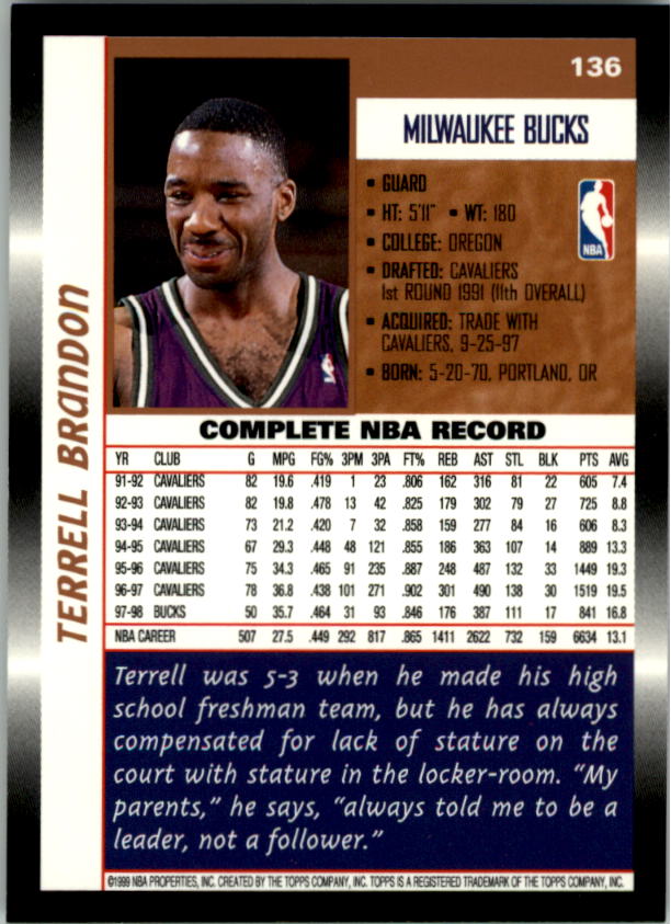 B1550- 1998-99 Topps Bk Cards 1-220 +RCs +Inserts -You Pick- 15+ FREE US SHIP - Picture 241 of 410