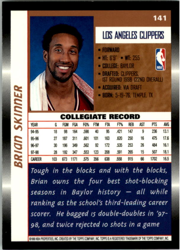 B1550- 1998-99 Topps Bk Cards 1-220 +RCs +Inserts -You Pick- 15+ FREE US SHIP - Picture 251 of 410