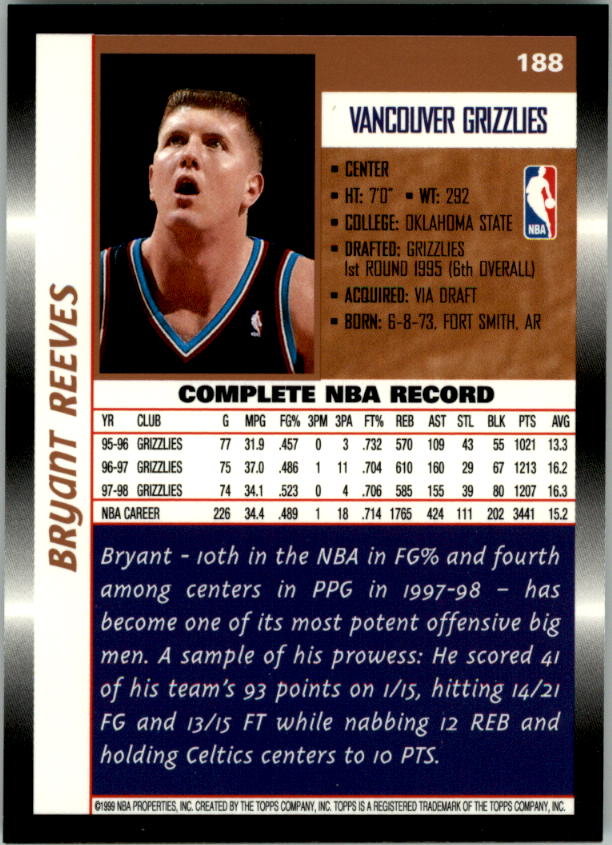 B1550- 1998-99 Topps Bk Cards 1-220 +RCs +Inserts -You Pick- 15+ FREE US SHIP - Picture 342 of 410