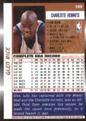 1998-99 Topps #189 Glen Rice back image