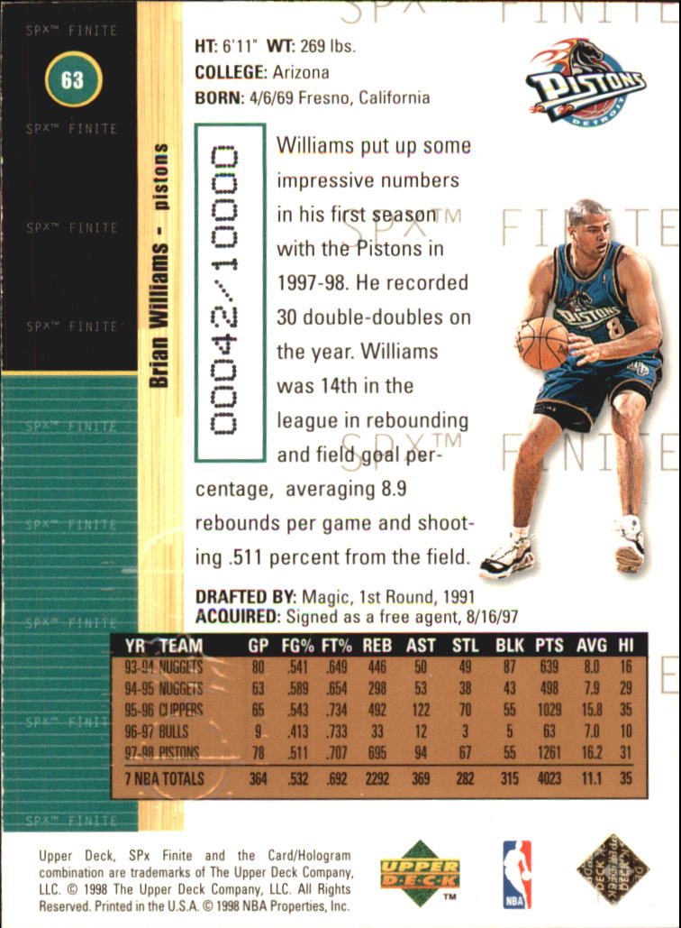 A9155- 1998-99 SPx Finite Bk Cards 1-250 +Inserts -You Pick- 15+ FREE US SHIP - Picture 47 of 119