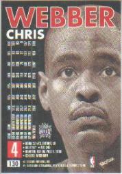 1998-99 SkyBox Premium #130 Chris Webber back image