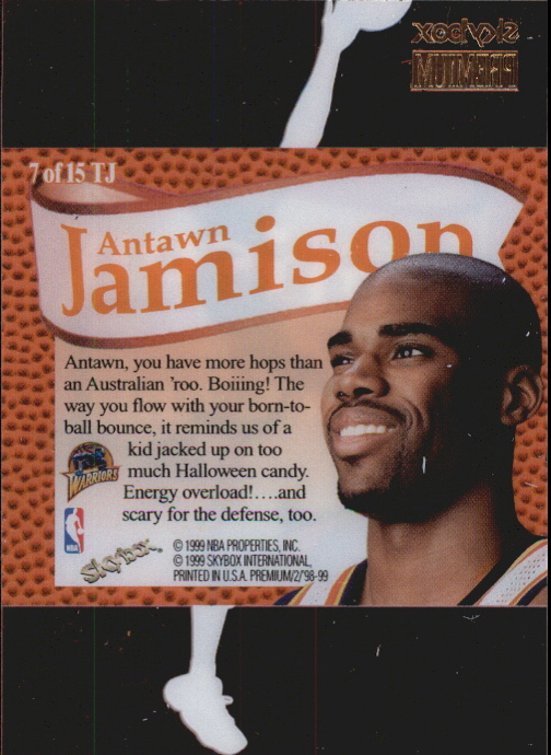 1998-99 SkyBox Premium That's Jam #7 Antawn Jamison back image