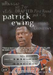 1998-99 SkyBox Thunder #33 Patrick Ewing back image