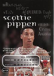 1998-99 SkyBox Thunder #120 Scottie Pippen back image