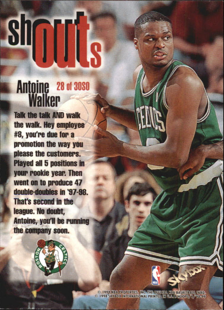 1998-99 Hoops Shout Outs #28 Antoine Walker back image