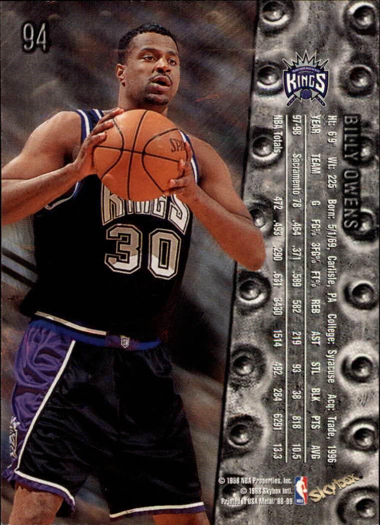 A9151- 1998-99 Metal Universe BK #s 1-125 +Inserts -You Pick- 15+ FREE US SHIP - Picture 130 of 174